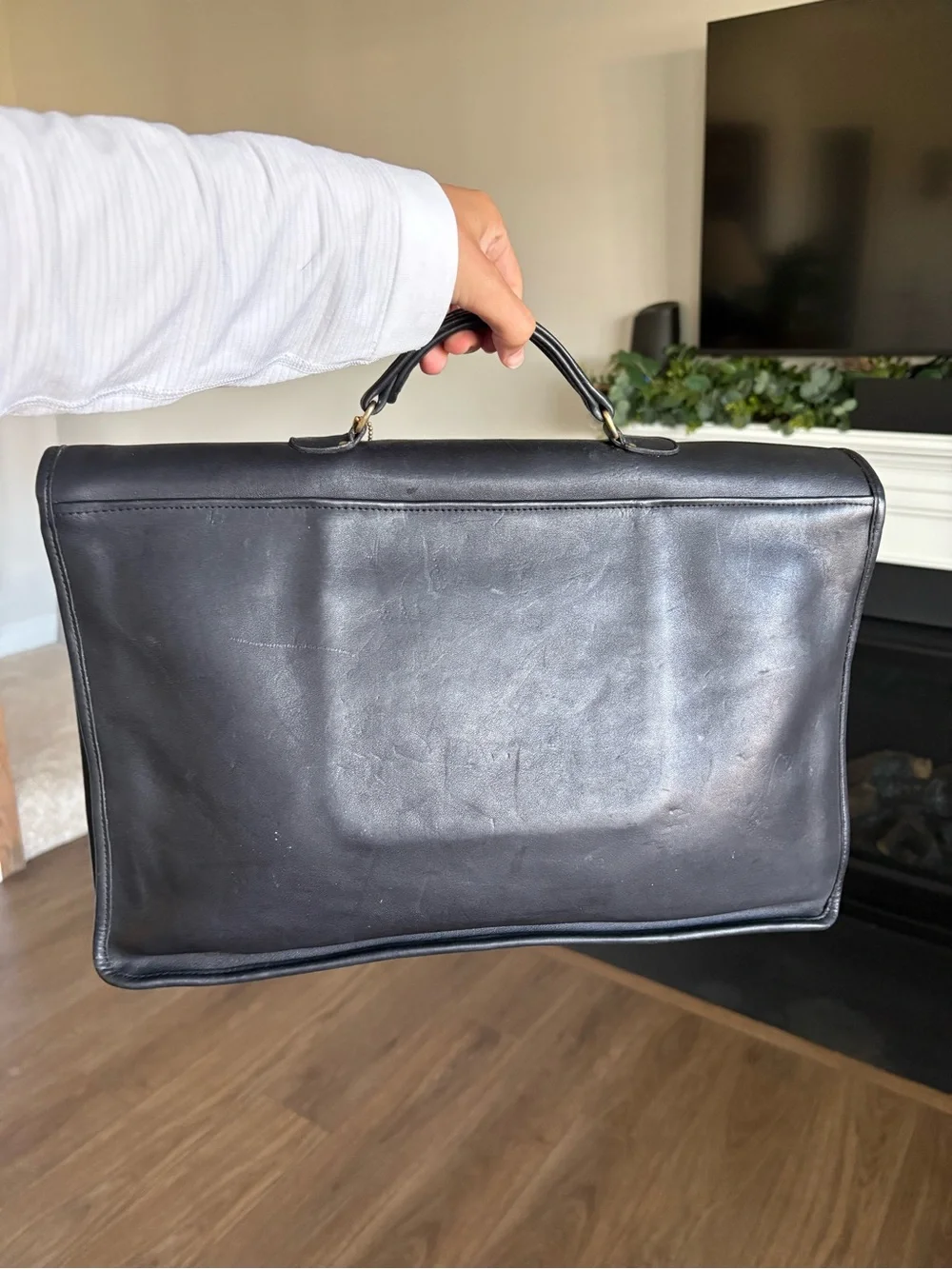 Coach Legacy Black Leather Laptop Briefcase